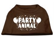 Mirage Pet Products 51 121 XLBR Party Animal Screen Print Shirt Brown XL 16