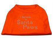 Mirage Pet Products 52 25 11 LGOR I Believe in Santa Paws Shirt Orange Lg 14