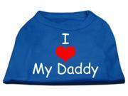 Mirage Pet Products 51 34 XSBL I Love My Daddy Screen Print Shirts Blue XS 8