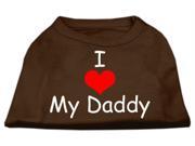 Mirage Pet Products 51 34 XXLBR I Love My Daddy Screen Print Shirts Brown XXL 18