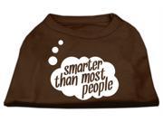 Mirage Pet Products 51 50 XLBR Smarter then Most People Screen Printed Dog Shirt Brown XL 16