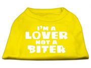 Mirage Pet Products 51 42 XLYW Im a Lover not a Biter Screen Printed Dog Shirt Yellow XL 16