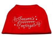 Mirage Pet Products 51 25 20 MDRD Seasons Greetings Screen Print Shirt Red M 12