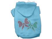 Mirage Pet Products 54 25 19 XXLBBL Christmas Bows Rhinestone Hoodie Baby Blue XXL 18