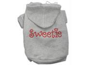 Mirage Pet Products 54-78 SMGY Sweetie Rhinestone Hoodies Grey S - 10 Mirage Pet Products 54-78 SMGY Sweetie Rhinestone Hoodies Grey S - 10