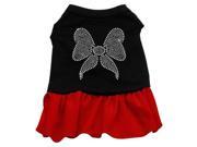 Mirage Pet Products 57 09 XSBKRD Rhinestone Bow Dresses Black with Red XS 8