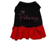 Mirage Pet Products 57 06 XSBKRD Princess Rhinestone Dress Black with Red XS 8