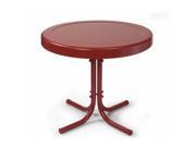 Crosley CO1011A RE Retro Metal Side Table in Coral Red