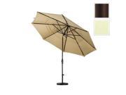 March Products GSCU118117 SA53 DWV 11 ft. Aluminum Market Umbrella Collar Tilt Double Vents Bronze Pacifica Canvas