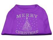 Mirage Pet Products 51 131 XSPR Shimmer Christmas Tree Pet Shirt Purple XS 8