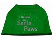 Mirage Pet Products 51 130 XXXLEG Screenprint Santa Paws Pet Shirt Emerald Green XXXL 20