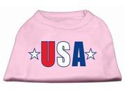 Mirage Pet Products 51 134 XSLPK USA Star Screen Print Shirt Light Pink XS 8