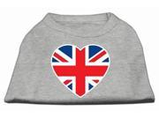 Mirage Pet Products 51 137 SMGY British Flag Heart Screen Print Shirt Grey Sm 10