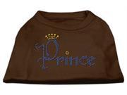 Mirage Pet Products 52 66 XSBR Prince Rhinestone Shirts Brown XS 8