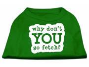 Mirage Pet Products 51 142 MDGR You Go Fetch Screen Print Shirt Green Med 12
