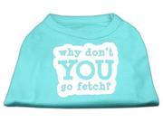 Mirage Pet Products 51 142 LGAQ You Go Fetch Screen Print Shirt Aqua Lg 14