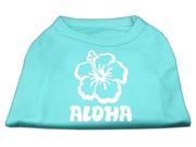 Mirage Pet Products 51 141 XLAQ Aloha Flower Screen Print Shirt Aqua XL 16