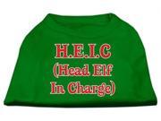 Mirage Pet Products 51 25 06 XXLEG Head Elf in Charge Screen Print Shirt Emerald Green XXL 18