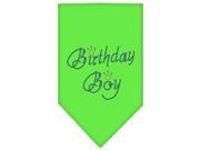 Mirage Pet Products 67 11 SMLG Birthday Boy Rhinestone Bandana Lime Green Small