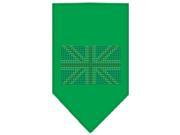 Mirage Pet Products 67 16 SMEG British Flag Rhinestone Bandana Emerald Green Small