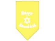 Mirage Pet Products 66 25 03 LGYW Happy Hanukkah Screen Print Bandana Yellow Large