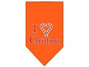 Mirage Pet Products 66 25 04 SMOR Heart Christmas Screen Print Bandana Orange Small