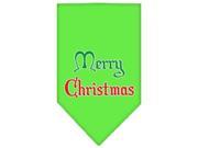 Mirage Pet Products 66 25 11 SMLG Merry Christmas Screen Print Bandana Lime Green Small