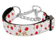 Mirage Pet Products 125 020M LGRD Roses Nylon Ribbon Collar Martingale Large Red