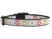 Mirage Pet Products 125 033 MD Sweet as Sugar Owls Nylon Ribbon Collars Medium