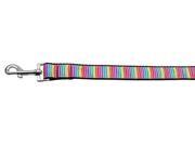 Mirage Pet Products 125 046 1004 Zigzaggy Rainbow Nylon Ribbon Dog Collars 1 wide 4ft Leash