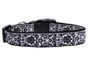 Mirage Pet Products 125 063 LG Fancy Black and White Nylon Ribbon Dog Collars Large