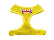 Mirage Pet Products 70 37 SMYW Bone Flag UK Screen Print Soft Mesh Harness Yellow Small