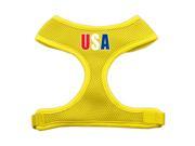 Mirage Pet Products 70 43 XLYW USA Star Screen Print Soft Mesh Harness Yellow Extra Large
