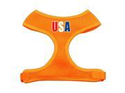 Mirage Pet Products 70 43 MDOR USA Star Screen Print Soft Mesh Harness Orange Medium