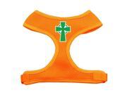Mirage Pet Products 70 48 SMOR Celtic Cross Screen Print Soft Mesh Harness Orange Small