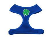 Mirage Pet Products 70 51 XLBL Shamrock Screen Print Soft Mesh Harness Blue Extra Large