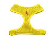 Mirage Pet Products 73 18 LGYW Pink Flamingo Chipper Yellow Harness Large
