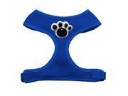 Mirage Pet Products 73 33 SMBL Black Paws Chipper Blue Harness Small
