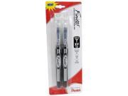 Pentel Of America SD98BP2A Black Finito! Extra Fine Porous Point Pens 2 Count