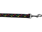 Mirage Pet Products 125 110 1006 Black Multi Dot 1 inch wide 6ft long Leash