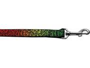 Mirage Pet Products 125 095 1004 Rainbow Leopard Nylon Ribbon 1 inch wide 4ft long Leash