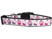 Mirage Pet Products 125 105 LG Pink and Purple Cupcakes Dog Collar Large