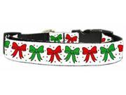 Mirage Pet Products 25 22 MD Christmas Bows Nylon Ribbon Collar Medium