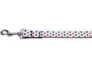 Mirage Pet Products 125 179 1004 Patriotic Polka Dots Nylon Dog Leash 4 Foot