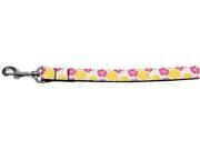Mirage Pet Products 125 185 1006 Pink and Yellow Hibiscus Flower Nylon Dog Leash 6 Foot