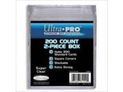 Ultra Pro 81149 2 Piece 200 Count Clear Card Storage Box