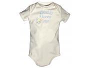 Raindrops 89140D6 Raindrops Daddy Loves Me Embroidered Body Suit Ivory size 3 6 mo.