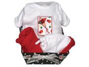 Raindrops 37450RE3 Raindrops Delightful Brights 4 piece Kite Body Suit Gift Set Red 0 3 mo.