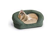 K H Pet Products KH4406 Deluxe Ortho Bolster Sleeper Small Green Paw 20 in. x 16 in. x 8 in.