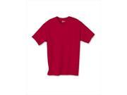 Hanes 5450 Authentic Tagless Kid Cotton T Shirt Deep Red Medium